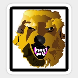 Gold Wolf Sticker